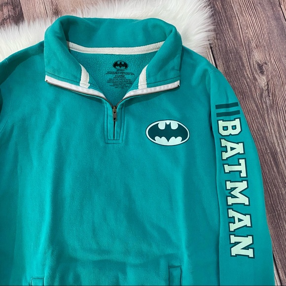 Batman Pastel Mint Green Pullover Sweatshirt - Picture 2 of 5